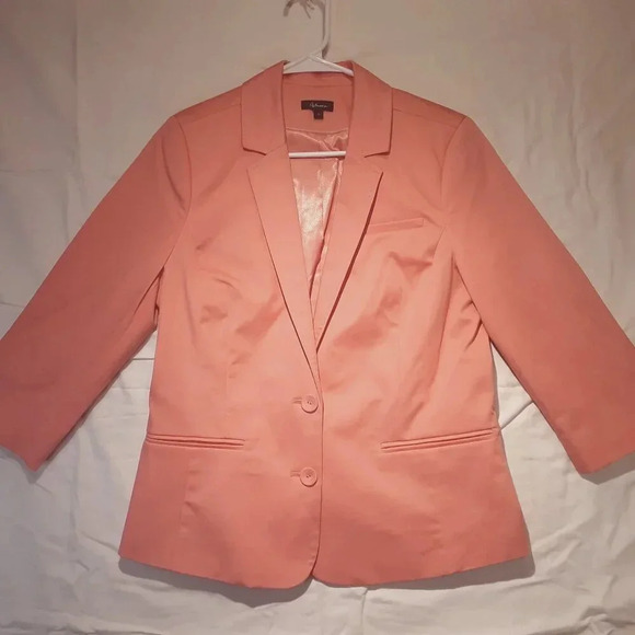 Women's  Peach/Salmon Blazer Jacket by Reitman's Size 12 - Picture 1 of 11